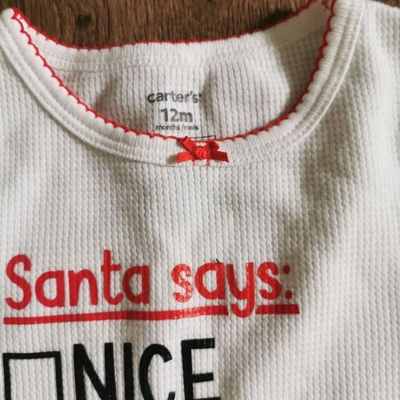 2/$20 Carter's Christmas pajama set 12m - Picture 3 of 3